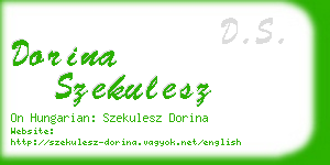 dorina szekulesz business card